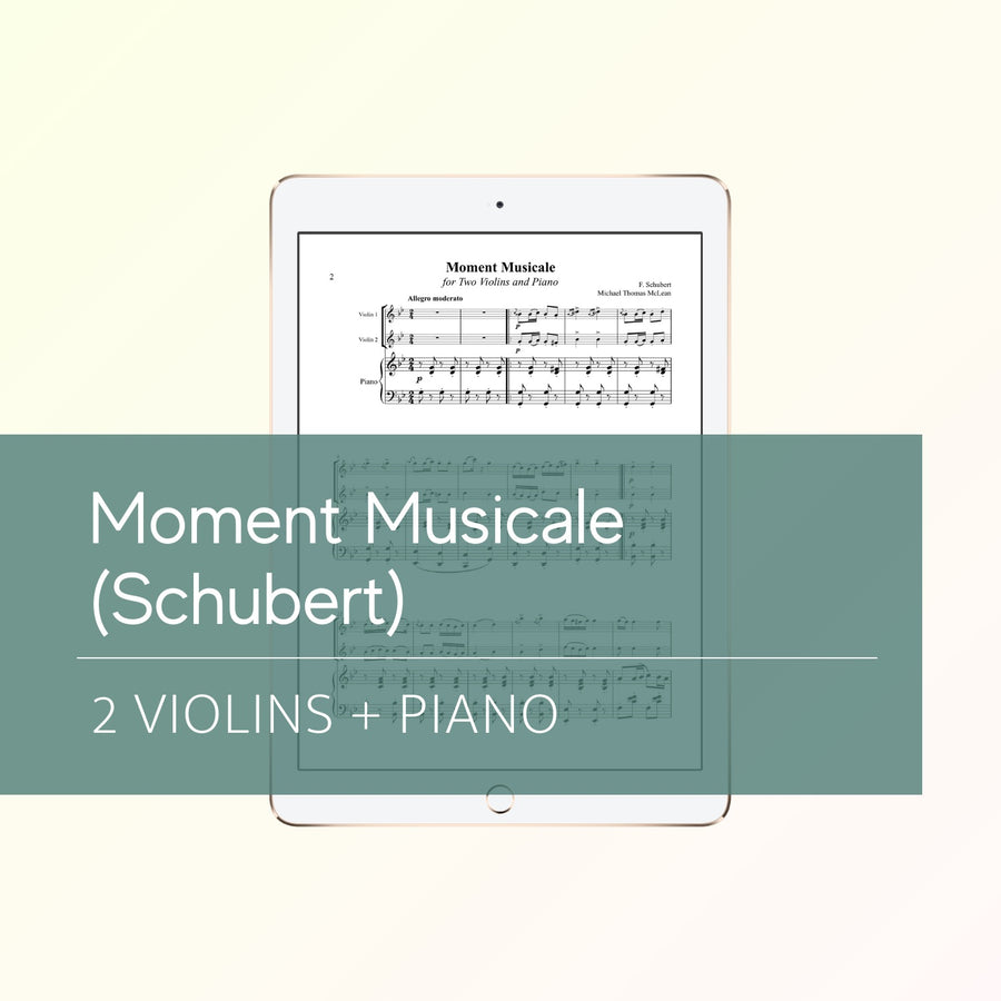 Moment Musicale (Schubert) | 2 Violins + Piano