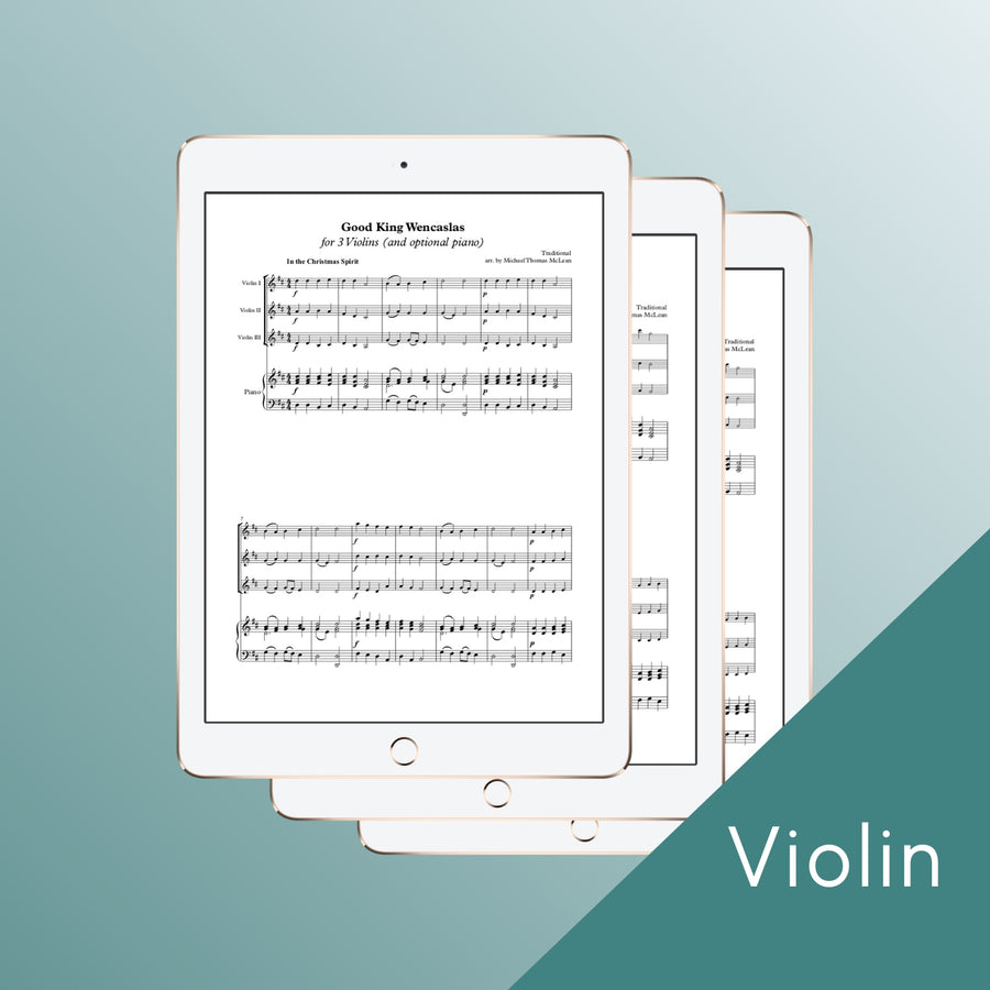 Holiday Ivy Bundle | 3 Violins (and optional piano)