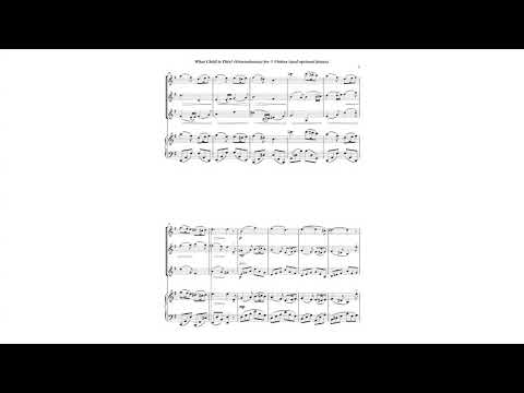 What Child is This (Greensleeves) | 3 Violins (and optional piano)