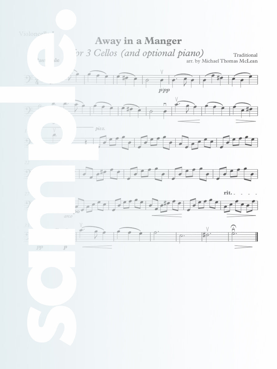 Holiday Volume #1 | 3 Cellos (and optional piano)