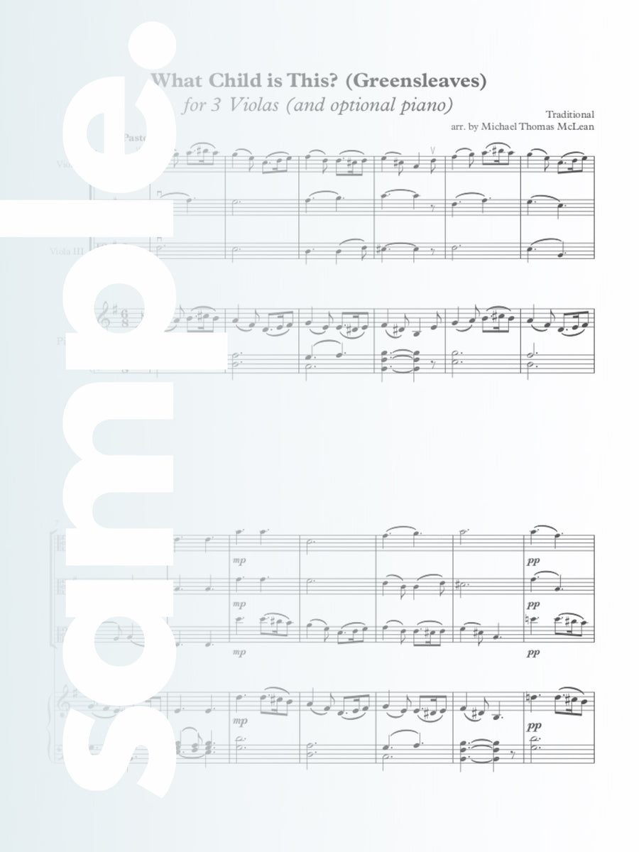Holiday Volume #2 | 3 Violas (and optional piano)